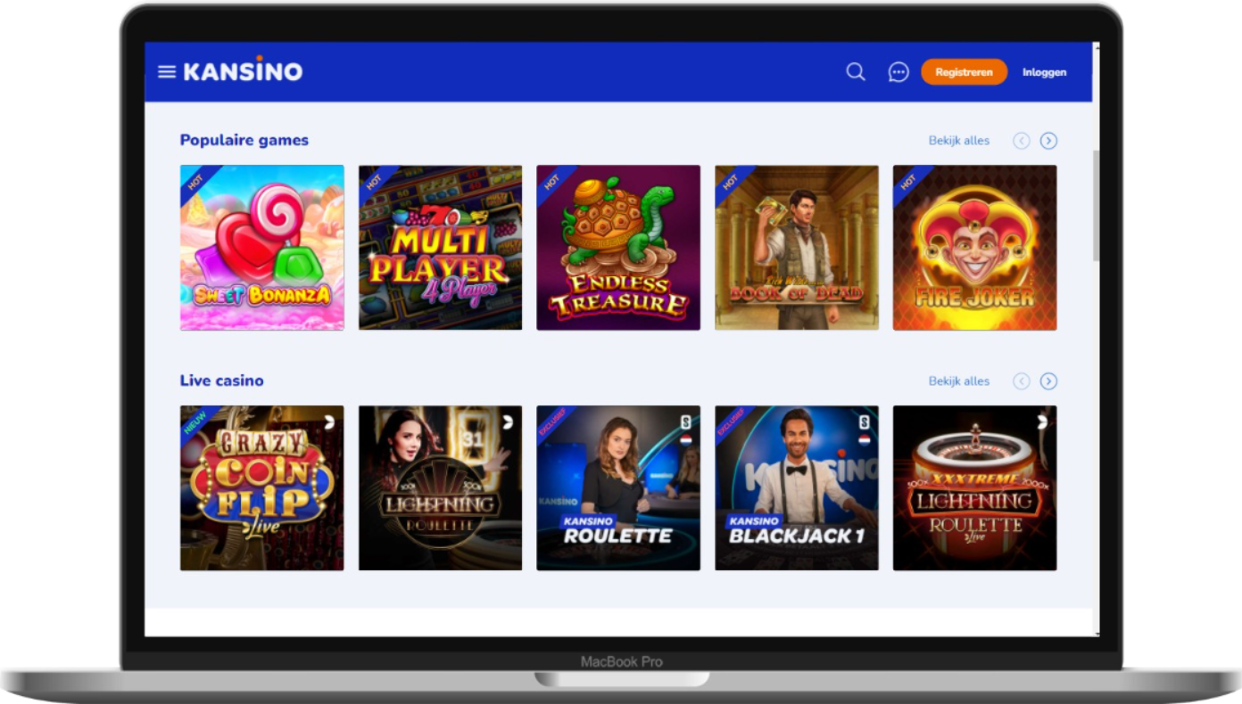 Kansino inloggen en registratie in Nederland 2023: Kansino online casino
